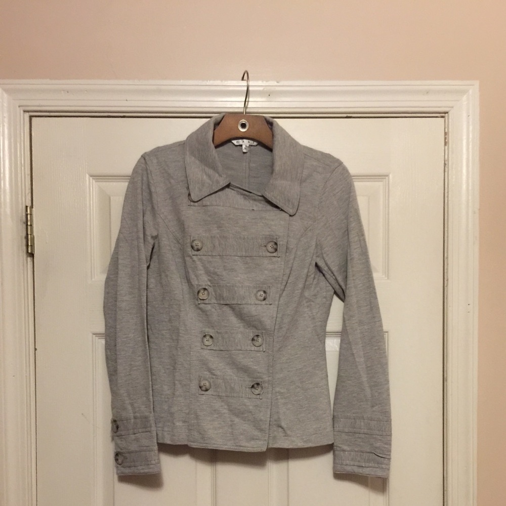 Military knit blazer